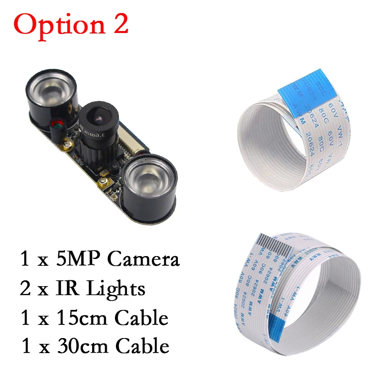 Raspberry Pi камера ночного видения 5 Мп фокусная Регулируемая видеокамера+ кабель FFC для Raspberry Pi 4 3 Модель B 3B 3 B+ Plus