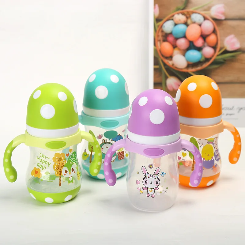 

With Handle against Flatulence Feeding Bottle Wide Mouth Pp ntn bing 160ml Gourd Type Small Mushroom Head Feeding Bottle