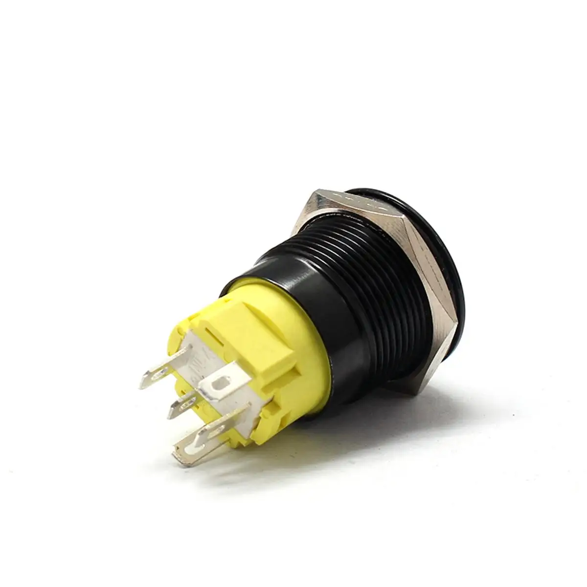 12V 24V 19 мм светодиодный индикатор светильник лампа приборной панели Панель Предупреждение светильник металлический кнопочный переключатель Выключатель без фиксации ВКЛ/ВЫКЛ для автомобиля яхта