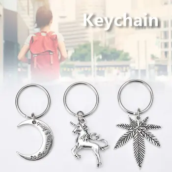 

Creative Metal Keychain English Alphabet Happy Key Chain Decor Exquisite Pendant Decorative Ornament Ring Accessories