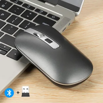 

2.4GHz Wireless Mouse Computer Bluetooth 5.1 Mice Mouse Silent 1600DPI Rechargeable USB Ergonomic Mouse Mice For PC Laptop