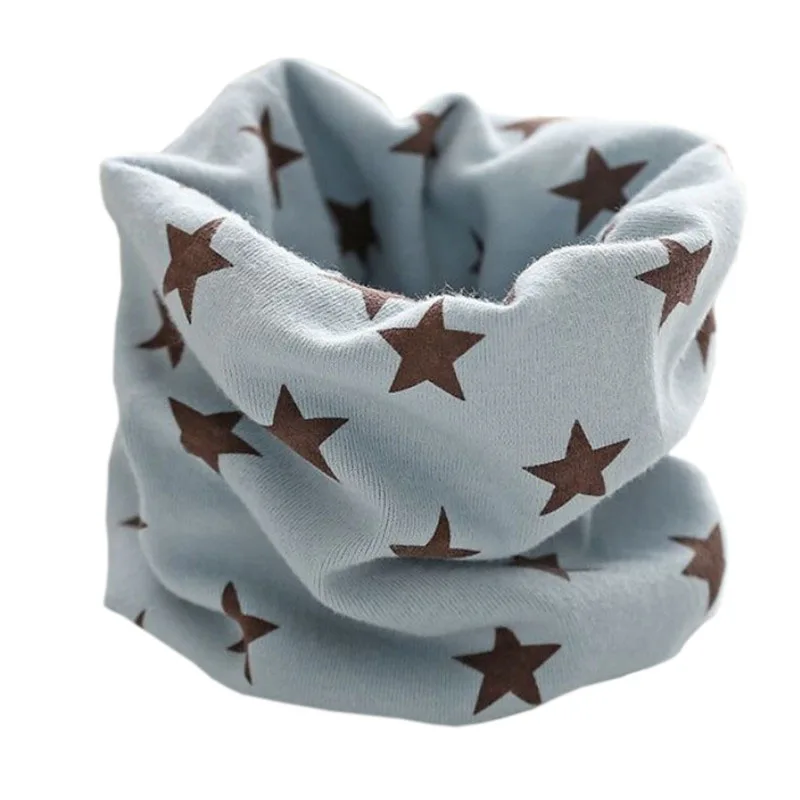 blue grey star Новые Детские хлопок нагрудник Детский шарф осень-зима Детский шарф детский волшебный шарф для девочек, для мальчиков шейный платок детей Bufandas - Цвет: blue grey star