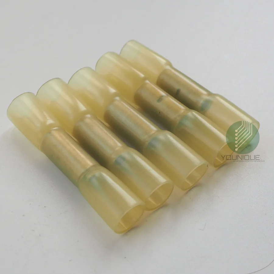 12 10 AWG изолированные желтые термоусадочные стыковые соединители для проводов