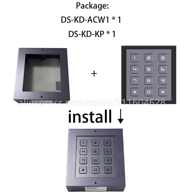 Original Hikvision Video Intercom Keypad Module DS-KD-KP and Accessory Package  DS-KD-ACW1 for  DS-KD8003-IME1 KD-KP and KD-ACW1