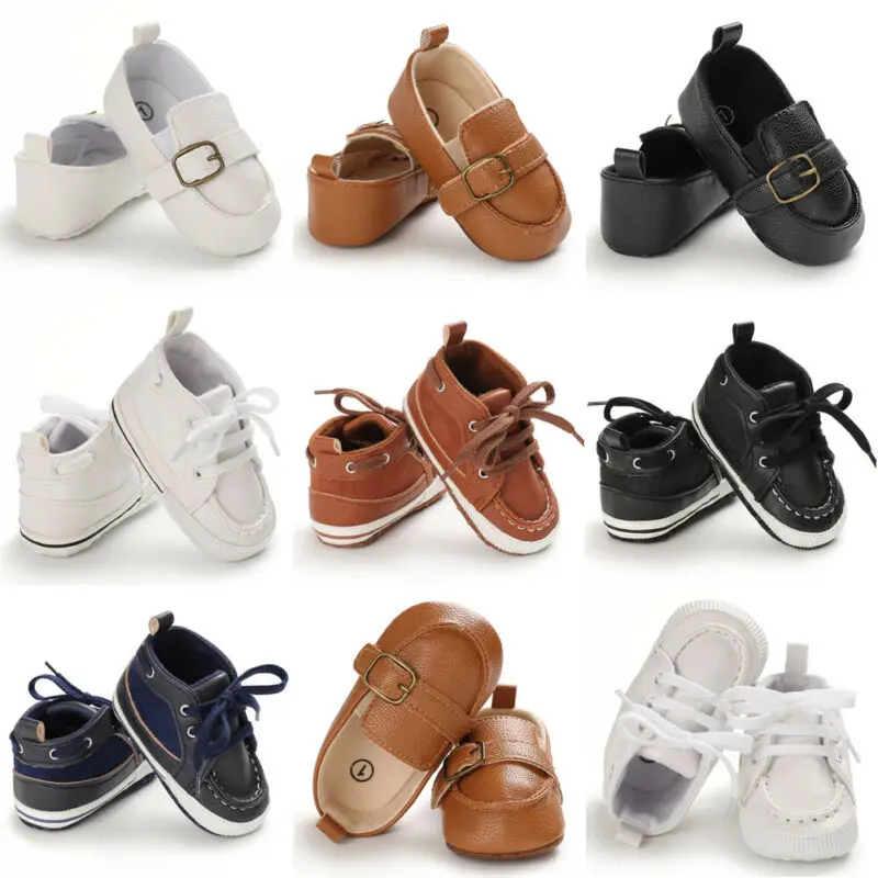 New Soft Sole Leather Baby Crib Shoes Toddler Girls Boys Crib Shoes