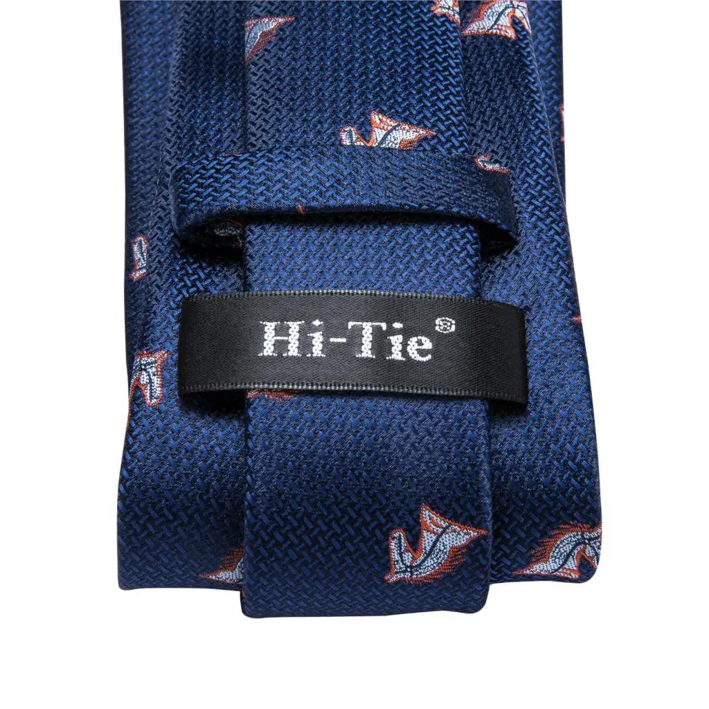 Мужской Шелковый галстук Hi Tie новый дизайнерский в виде рыбы акулы 2019 модные
