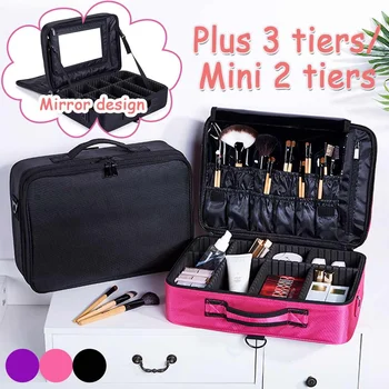 

High Quality Make Up Bag Professional Women Makeup Case Makeup Organizer Cosmetic Case Large Capacity Storage Bag