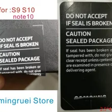 100 шт./лот сим-карта печать этикетка наклейка для SAMSUNG Galaxy S8 S9 S10 note10 телефон посылка коробка уплотнительная полоса