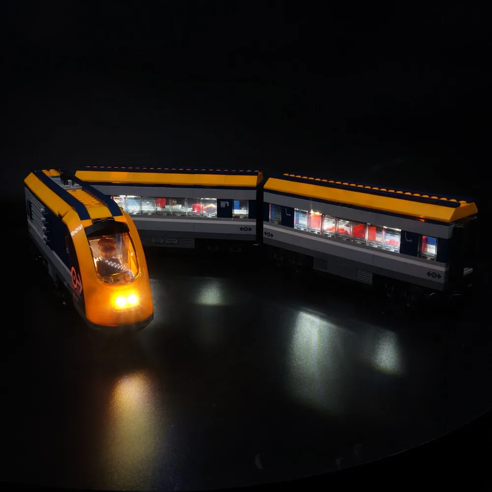 Комплект со светодиодный Ной подсветкой для пассажирского поезда серии 60197 City
