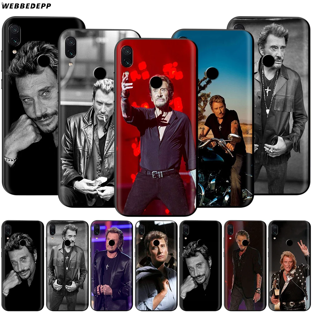 

Webbedepp Johnny Hallyday Case for Xiaomi Redmi 4A 4X 5 5A 6 6A 7 7A S2 Note Go K20 Pro Plus Prime