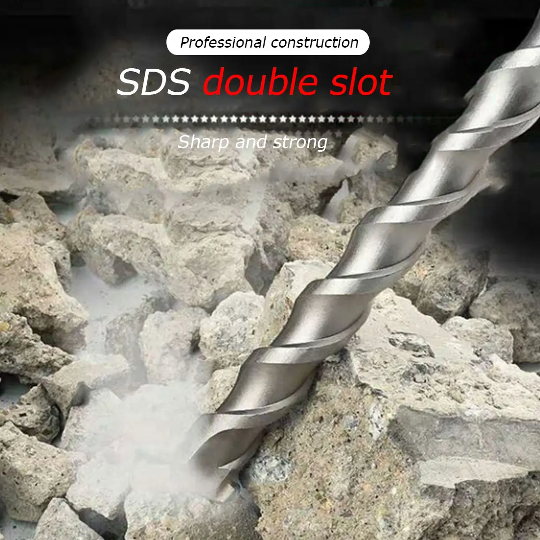 С круглой ручкой из нержавеющей стали 6/8/10/12/14 мм 210 мм длиной SDS двойной паз кросс электрический перфоратор Ударная дрель бит твердосплавный режущий инструмент