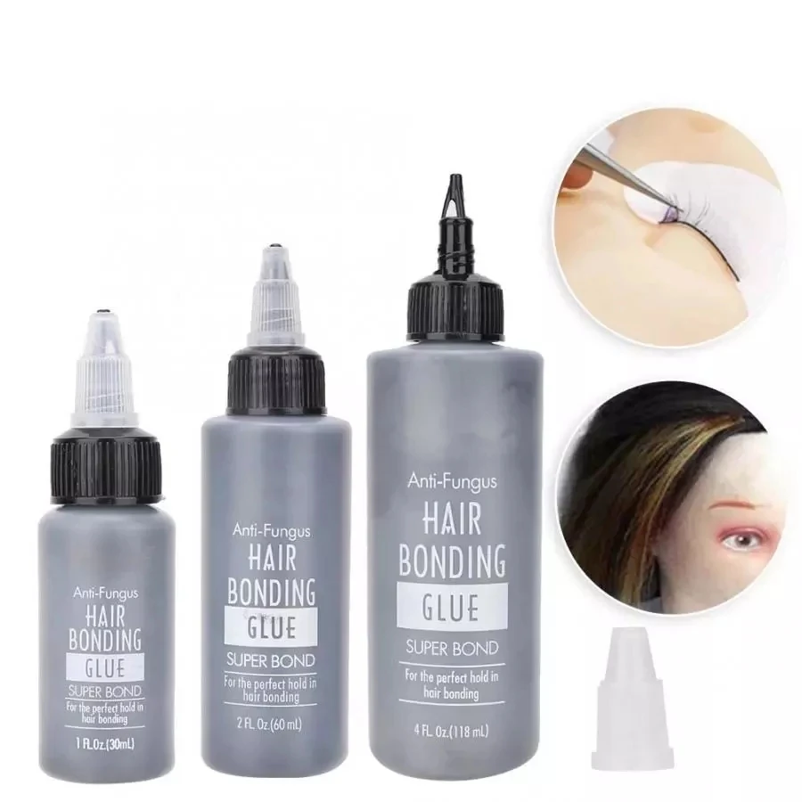 1/2/4oz 30/ 60/118ml Antiallergy Hair Weaving Bonding Glue For Hold In
