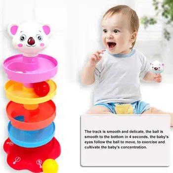 

5 Layer Fun Slide Track Insert Stack Tower Gliding Ball Children Educational Toy Intelligence Develop Toy