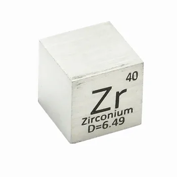 

High Purity Zirconium Metal 99.2% Zr 6.46g Laser Carved Element Periodic Table 10mm Density Cube Element Cubes