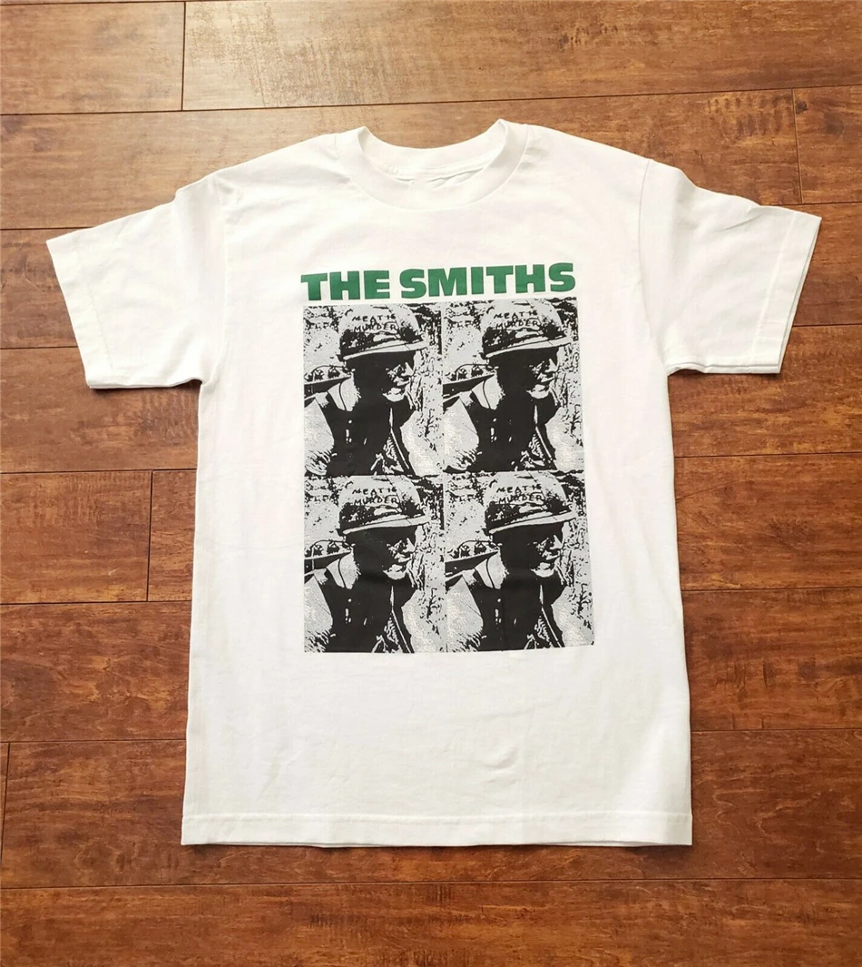 Новая брендовая белая футболка SMITHS MEAT IS MURDER 4 квадрата с героями мультфильмов |