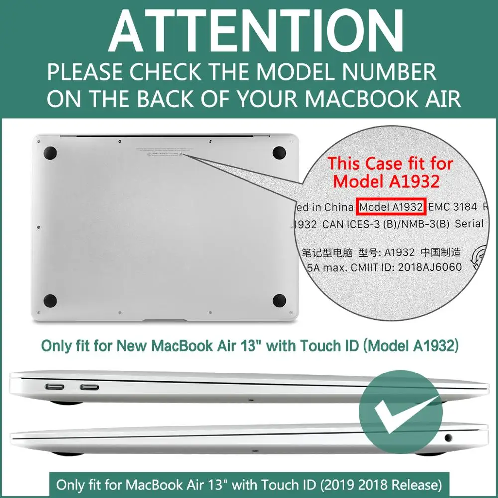 Сумка для ноутбука для нового Macbook Air 13 Чехол PC чехол для MacBook air 1" 13 дюймов retina дисплей A1932 матовый чехол