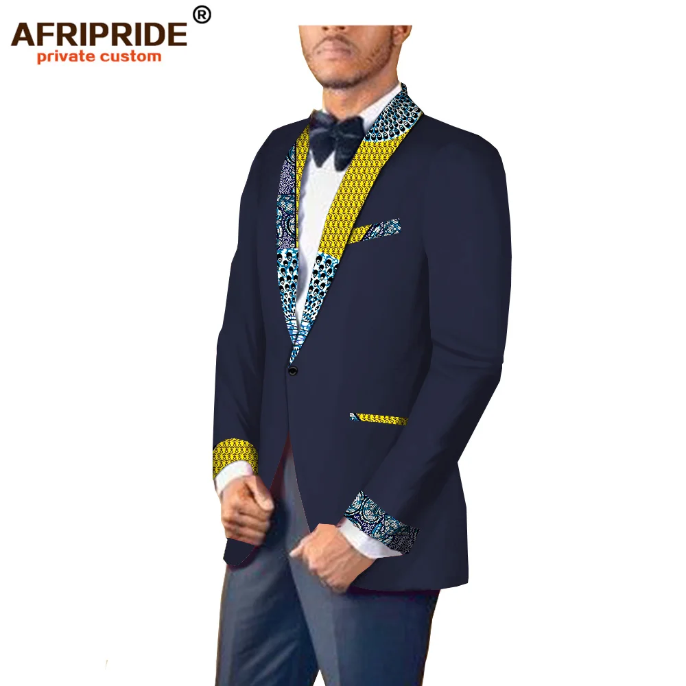 2018 Африканский принт Весна и осень костюм куртка для мужчин AFRIPRIDE сделанный на