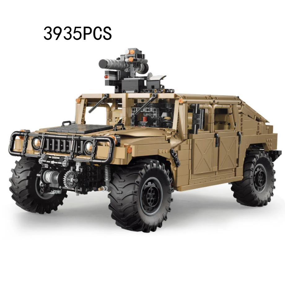 リモートコントロール付きの技術的な軍用戦車 Hmmwvビルディングブロック1 8スケール4 X4ハマー 2 4ghzラジオ 蒸気車両 Rcおもちゃ Null Aliexpress