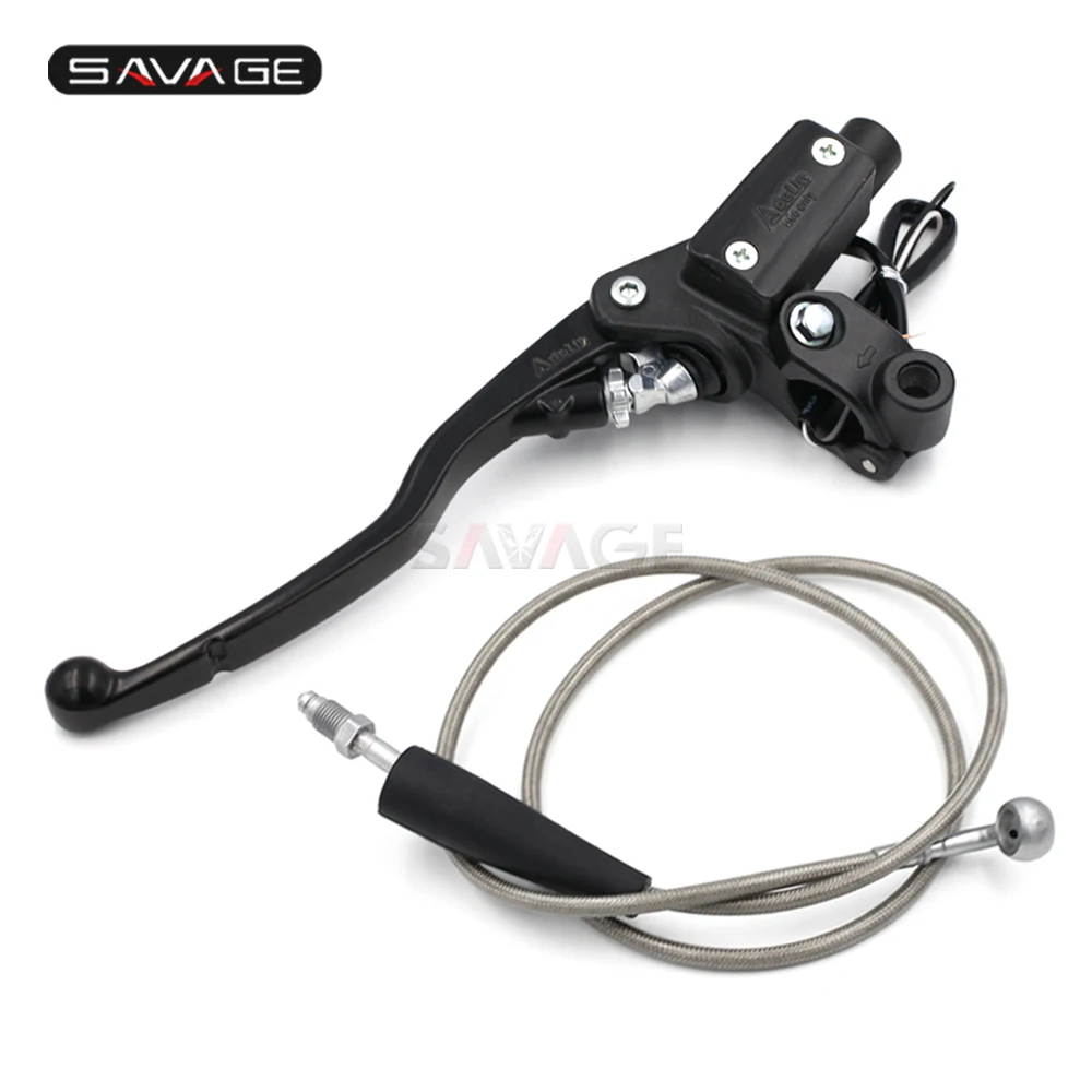 S  universal left&nbsp;hydraulic&nbsp;Clutch Master Cylinder & Levers & Oil Hose Pipe (4)