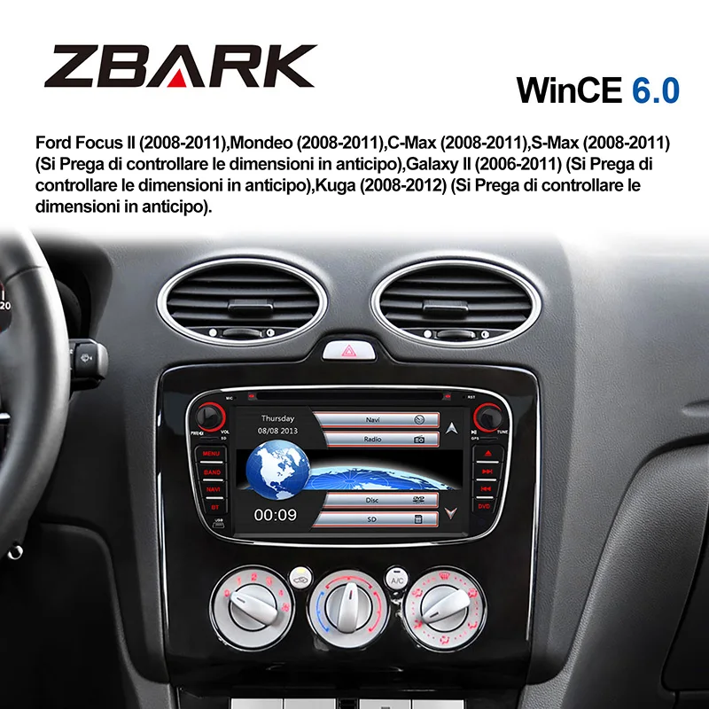 Автомобильный DVD плеер 2 Din 7 дюйм радио DAB + Canbus gps для Ford Focus II Mondeo C Max S 2008 2009 2010 2011/Kuga