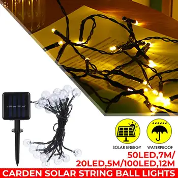 

LED Outdoor Solar Lamp String Lights 50/100 LEDs Fairy Holiday Christmas Party Garland Solar Garden Waterproof 7m 12m Decor