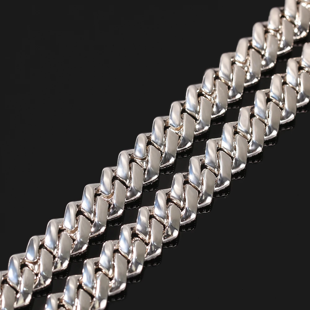 TBTK 13 мм Micro Pave зубец кубинская цепочка ожерелья модные хип хоп полный льдом из кубического циркония ювелирные изделия для мужчин и женщин