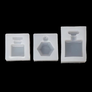 

3Pcs Perfume Bottle Silicone Epoxy Resin Mold Pendant Candy Chocolate Cake Mould Making Tools