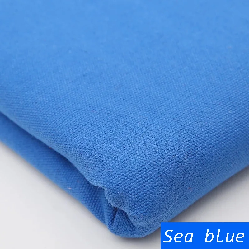 50 см* 150 см хлопок плотная парусиновая ткань, ручная работа DIY лоскутное шитье мешок рисование на ткани холст - Цвет: Sea blue