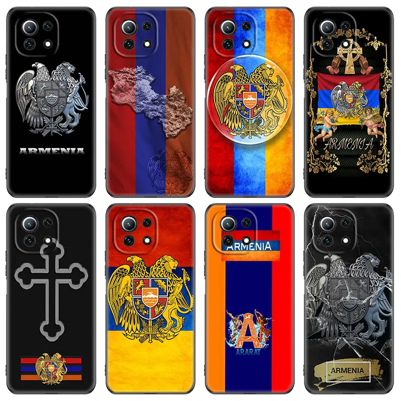 Custodia Per Telefono Bandiera Armenia Armenia Per Xiaomi Mi Poco X3 Nfc F3 Gt M3 10T 11T 11X Pro 11I A2 11 Lite Ne 5G Civi Soft Black Cover