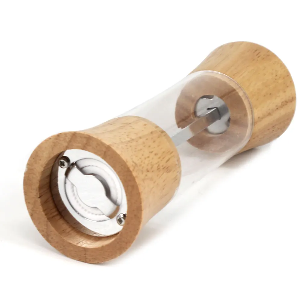 6 дюймов дерева акрила специй мельница для перца с Сильные регулируемые пружины