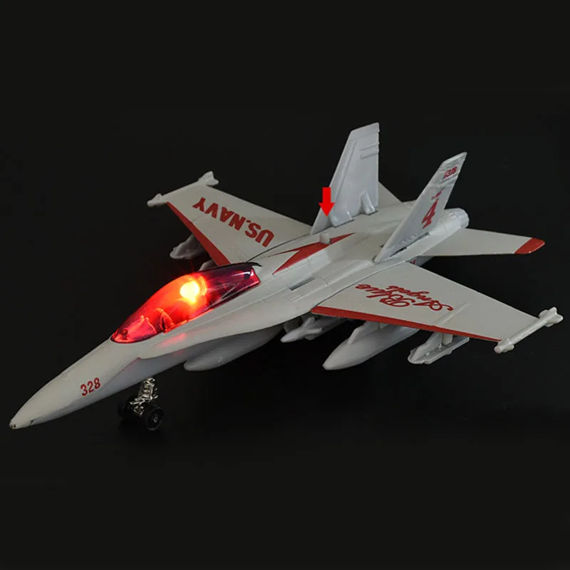 Металлический сплав США F18 орнет ударный боец модель самолета Заводной звуковой