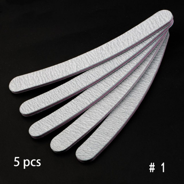 multi-shape sandpaper nail file lime double-sided sanding buffer block, gray nail file for UV gel polishing manicure tools