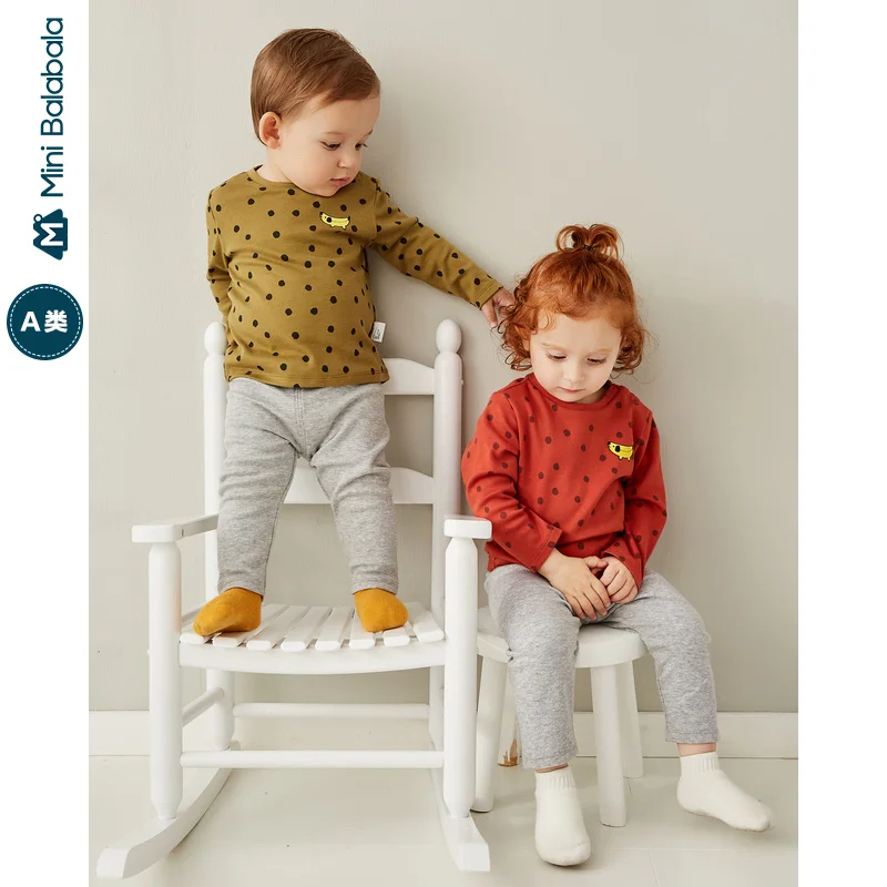 Minibalabala/Детская домашняя одежда для мальчиков и девочек; Детская осенняя одежда; длинные штаны; Новинка года; осенний удобный комплект