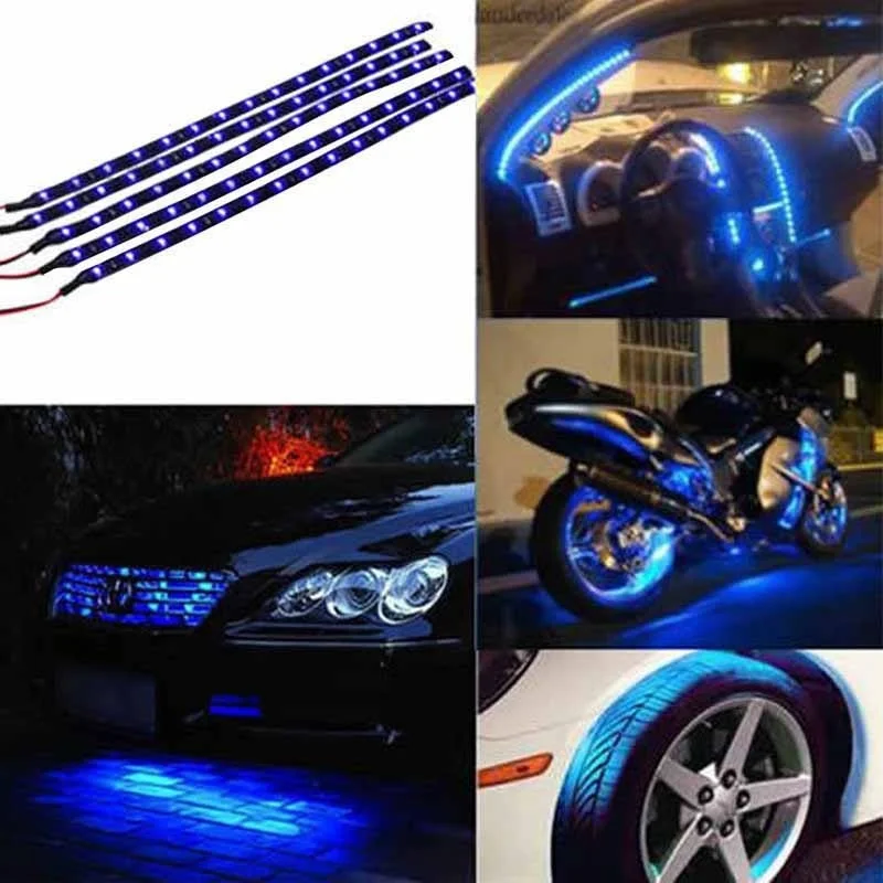 2 PCS Car Lights Decoration 2 x NEW Waterproof 30cm/15SMD 3528 LED Car Truck Motors Flexible Strip Light 12V Accessories 2 PCS Car Lights Decoration 2 x NEW Waterproof 30cm/15SMD 3528 LED Car Truck Motors Flexible Strip Light 12V Accessories