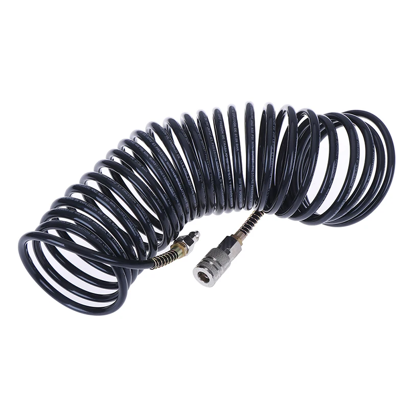 

New 7.5M 1/4" NPT Air Hose Fittings Recoil Pneumatic Airline Compressor Quick Coupler