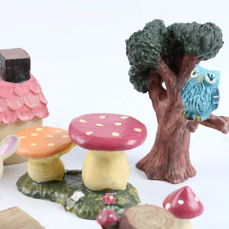 

Small Mushroom and Stump Small Ornament Diy Material Bryophyte Micro Landscape Meaty Plants Miniatures Figurine Garden Tools