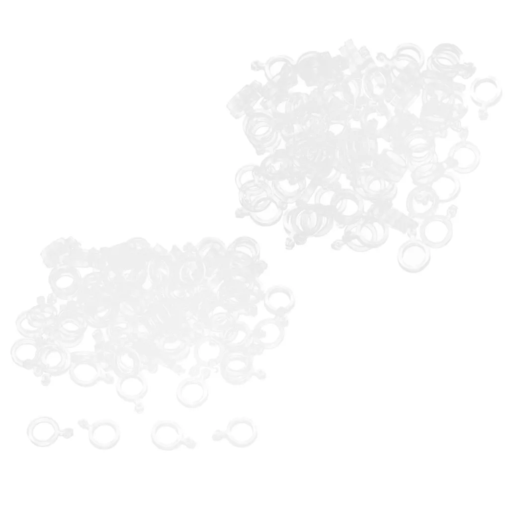 200pcs Baits Elastic Bands Pellet Rubber Rings Clear Baits Holder 5mm 7mm