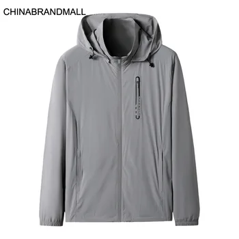 

2020 Summer Men Plus Fat Plus Size Light And Thin Skin Clothing Male Fat Man With Cap Sun Protection Clothing