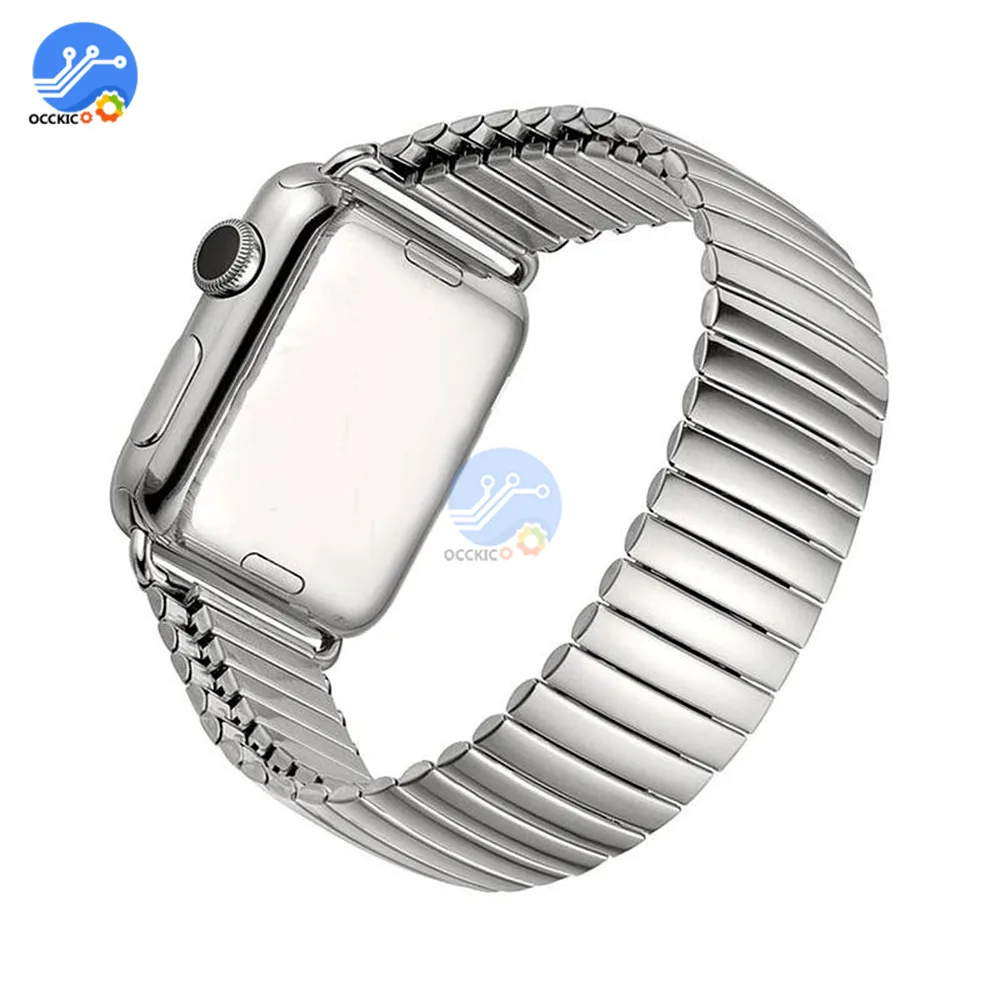Тянущиеся часы из нержавеющей стали для Apple Watch металлический браслет ремешок наручные часы для часов 38 мм/42 мм