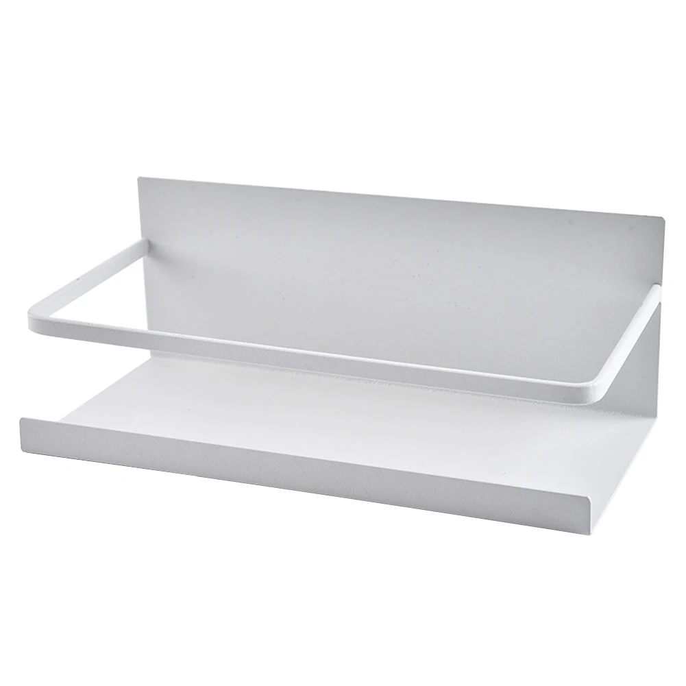 Многофункциональный магнитный подвесной стеллаж для хранения на холодильник, кухонный Домашний Органайзер - Цвет: Белый