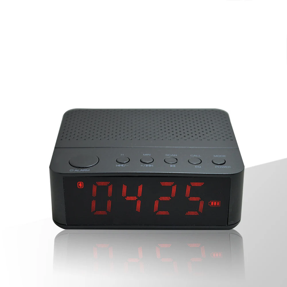 

Portable Bluetooth Speaker Wireless Stereo Music Soundbox Time Display Alarm Clock FM Radio TF Card altavoz Speakers for Phones