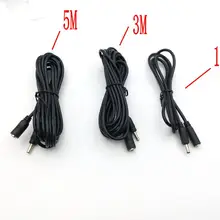 3M 22AWG 10pcs LOT black 3.5mm x 1.3mm DC Power Adapter Extension Cable 