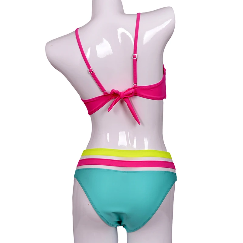 Riseado Push Up Bikini Set Mesh Swimwear Women Patchwork Swimsuits Sexy Biquini String Strap Beach Wear 2020 Summer Bikinis