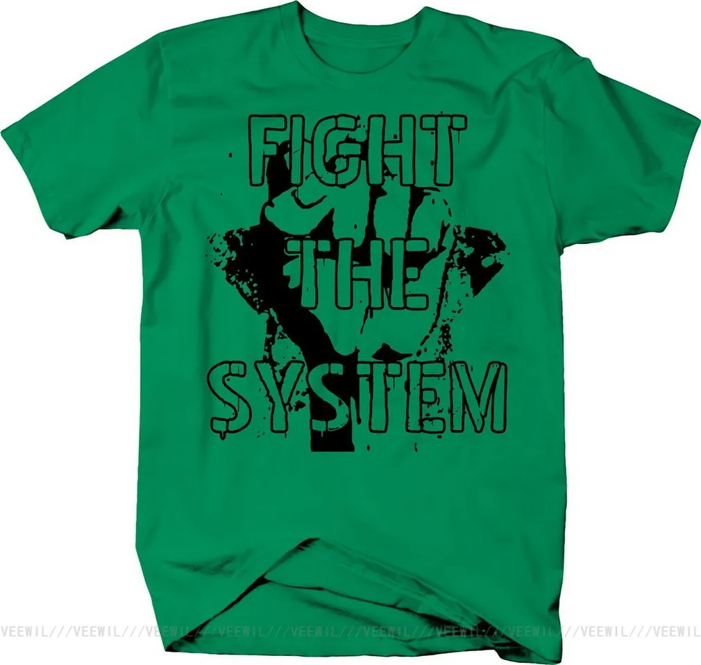 Fight The System Color Tops Tee T Shirt Graphic T-Shirt For Men Women Tshirt S-5XL Size 11 Colors | Мужская одежда