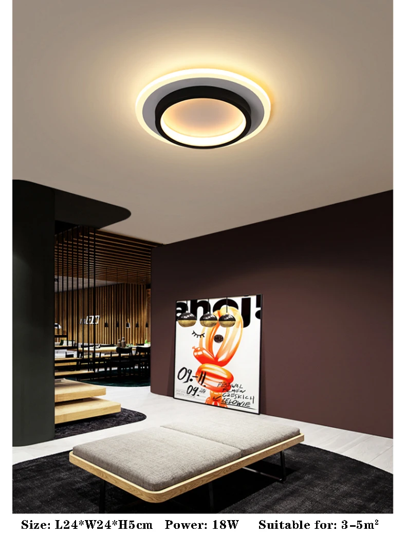 简约现代过道灯通道走廊灯门厅入户灯天花灯创意阳台灯衣帽间灯具-淘宝网_08