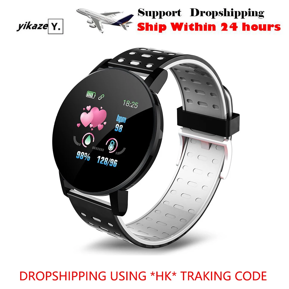 

2020 Bluetooth Smartwatch Men Blood Pressure Monitor Smart Watch Round Women Watch Sport Fiteness Tracker Band PK 116 Y68