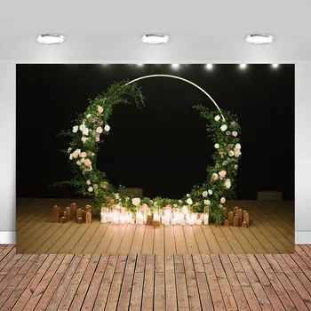 

Wedding Photography Backdrop Marriage Night Outdoors Candles Propose Surprise Romantic Date Photo Background Studio Prop