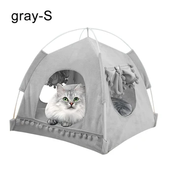 

Pet Nest Bed Super Soft Cave Nest Winter Warm Cat Nest Dog Nest Cushion Small Tent Removable And Washable Folding Pet Nest