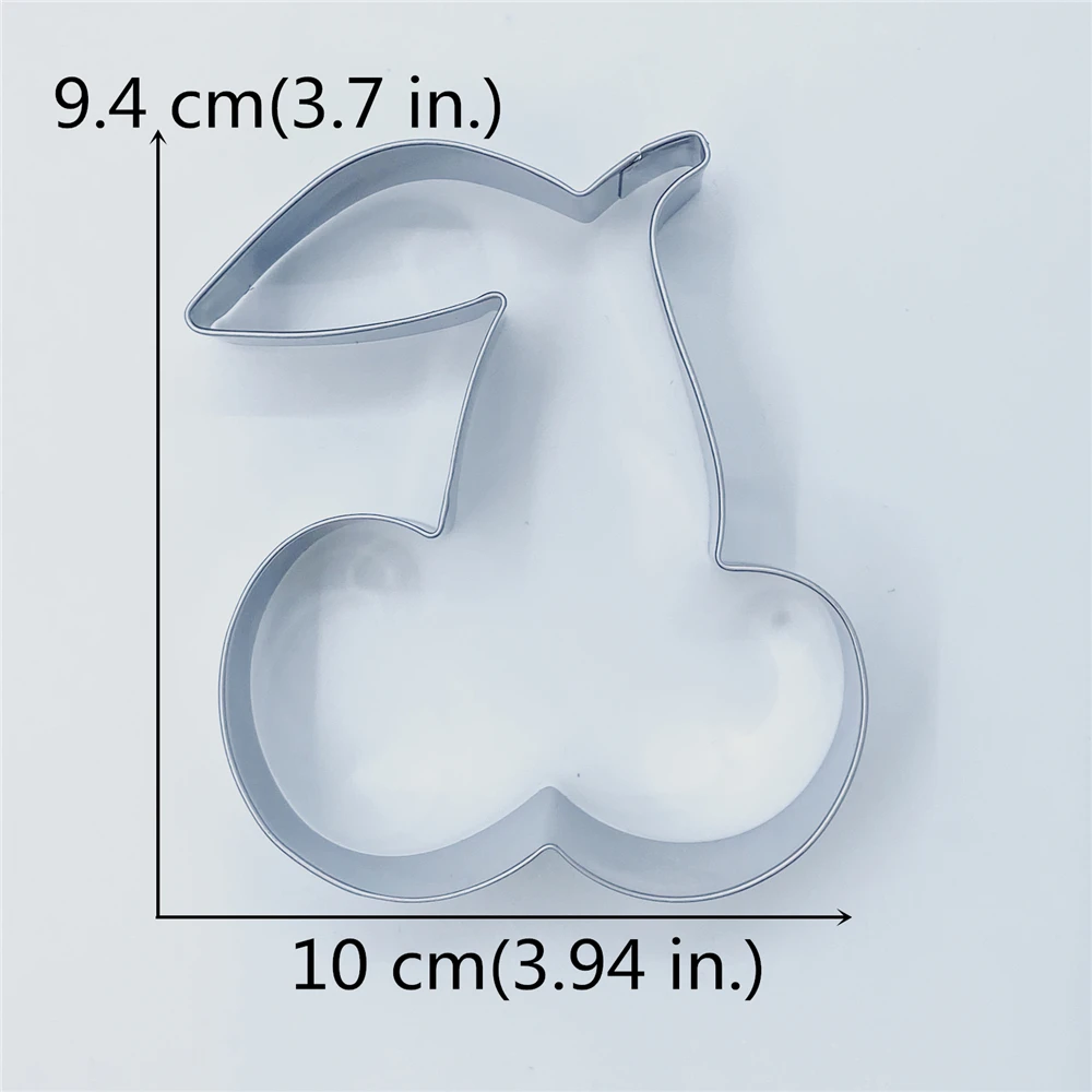 KENIAO Cherry Cookie Cutter 10 x 9.4 CM Fruit Biscuit Fondant Bread Sandwich Stainless Steel DIY Kitchen Decor Tool Baking Mold