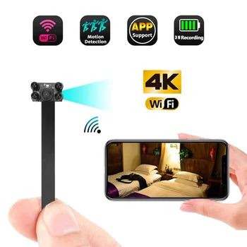 

4K WiFi Cam DIY Portable WIFI Mini Camera Micro webcam Camcorde Support Remote View Night Vision Motion Detection card